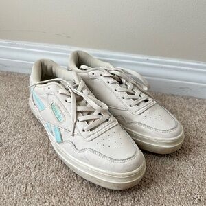 Reebok Beige and Light Blue Sneakers